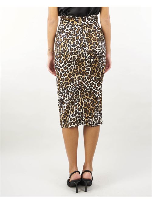 Gonna midi in crêpe animalier Elisabetta Franchi ELISABETTA FRANCHI | Gonna | GO06947E2B85